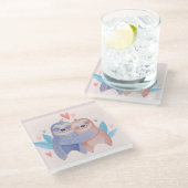 恋のナマケモノ ガラスコースター (アングル)