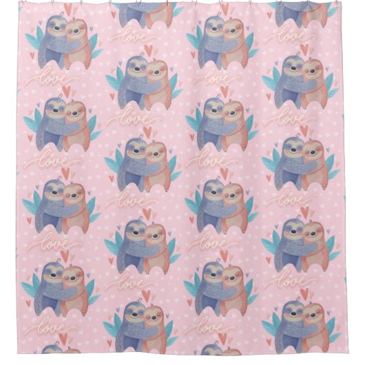 恋のナマケモノ シャワーカーテン (正面)