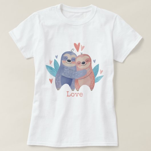 恋のナマケモノ Tシャツ (デザイン正面)
