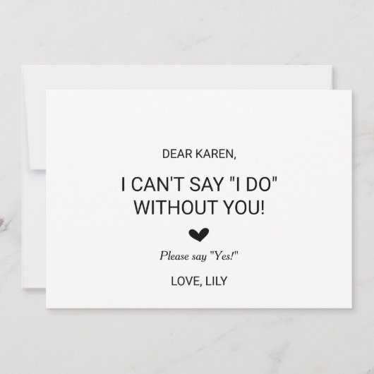 恋のハートは私の花嫁になる 招待状 (裏面)