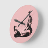 恋のバナナ2本 ラウンド壁時計 (傾斜)