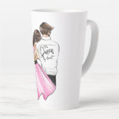 恋のバレンタインデーのカップルのハート カフェラテマグ (右アングル)