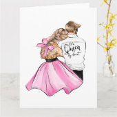 恋のバレンタインデーのカップルのハート カード (黄色い花)