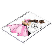 恋のバレンタインデーのカップルのハート ノートブック (左側)