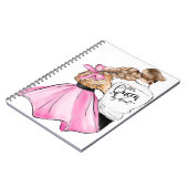 恋のバレンタインデーのカップルのハート ノートブック (左側)