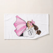 恋のバレンタインデーのカップルのハート バスタオルセット (ハンドタオル)