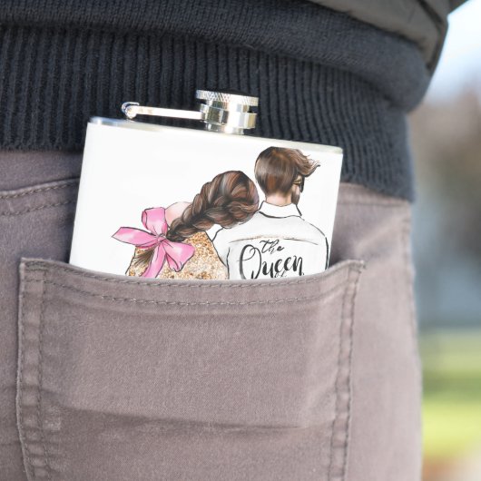 恋のバレンタインデーのカップルのハート フラスク (インサイチュ)