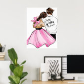 恋のバレンタインデーのカップルのハート ポスター (ホームオフィス)