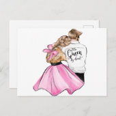 恋のバレンタインデーのカップルのハート ポストカード (正面/裏面)