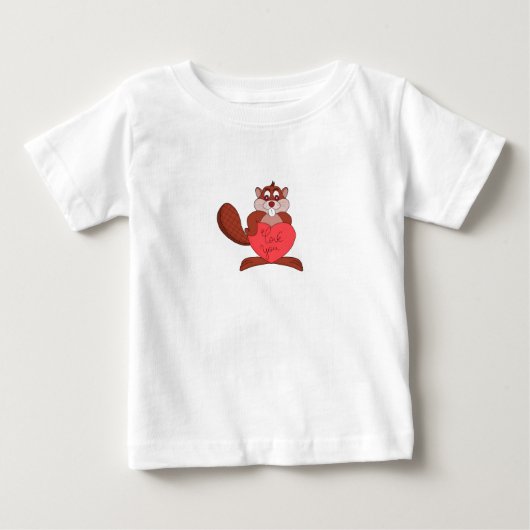 恋のビーバー ベビーTシャツ (正面)