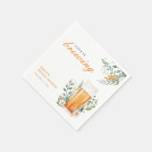 恋のビールがにぎやかな結婚前パーティー スタンダードカクテルナプキン (角)