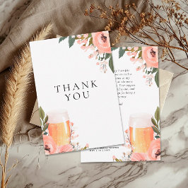 恋のビールが婚前パーティで醸造中 サンキューカード