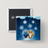 恋のフクロウ，ボタン 缶バッジ (正面&裏面)