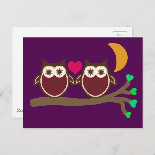 恋のフクロウ ポストカード (正面/裏面)
