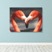 恋のフラミンゴ キャンバスプリント (インサイチュ (ウッドフロア))