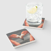 恋のフラミンゴ ストーンコースター (横)