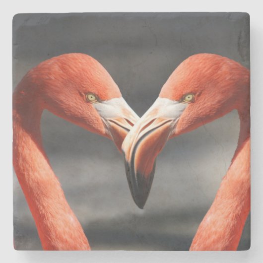 恋のフラミンゴ ストーンコースター (正面)
