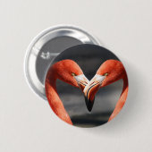 恋のフラミンゴ 缶バッジ (正面&裏面)