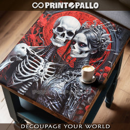 恋のボーンズ夫妻 – スカルとスケルトン 薄葉紙