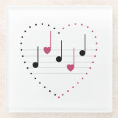 恋のメロディー ガラスコースター (正面)