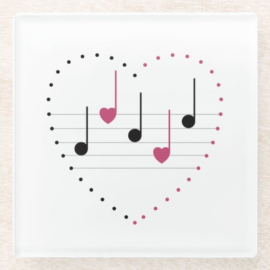 恋のメロディー ガラスコースター (正面)