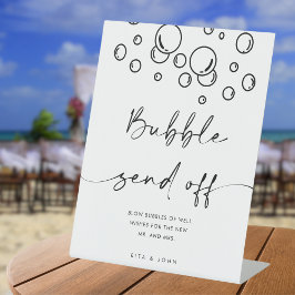 恋のモダンバブルサインでシックなバースト 台座サイン