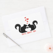 恋のリスたち 長方形シール (封筒)