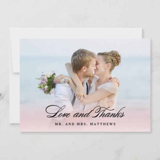 『恋の中で』 |結婚'S Thank You Photo サンキューカード (正面)