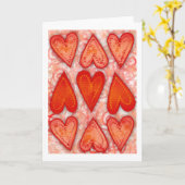 「恋の九ハート」グリーティングカード カード (黄色い花)