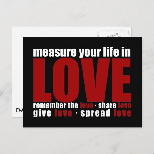 恋の人生を測る ポストカード (正面/裏面)