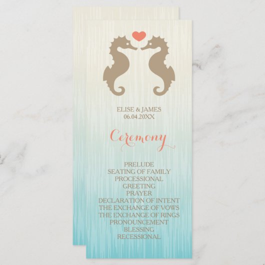 恋の儀式結婚に参加する馬 プログラム (正面/裏面)