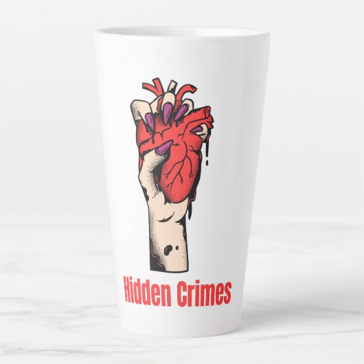 恋の別れと裏切りの感情的なデザイン カフェラテマグ (正面)