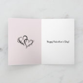 恋の勝利フォトメッセージハートバレンタイン カード (内部)