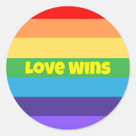 恋の勝利レインボーモダンプライドlgbt完璧な4ギフト ラウンドシール