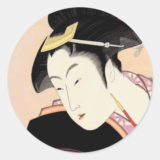 恋の厳選されたテーマに浮かぶ詩 ラウンドシール (正面)