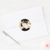 恋の厳選されたテーマに浮かぶ詩 ラウンドシール (封筒)