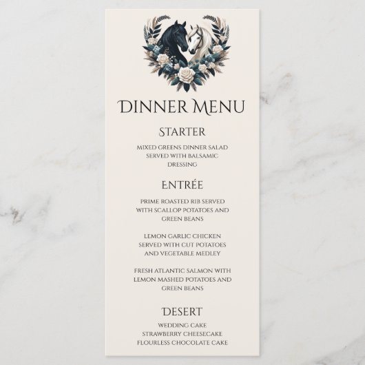 恋の国の結婚式結婚馬 メニュー (正面)