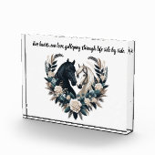 恋の国の黒馬と白馬 フォトブロック (右)