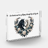 恋の国の黒馬と白馬 フォトブロック (左)