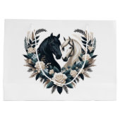 恋の国の黒馬と白馬 ラージペーパーバッグ (裏面)