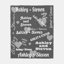 恋の夫婦パーソナライズされた フリースブランケット