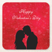 恋の夫婦 スクエアペーパーコースター (正面)