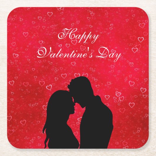 恋の夫婦 スクエアペーパーコースター (正面)