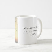 恋の女性のシルエットカスタマイズ コーヒーマグカップ (正面右)