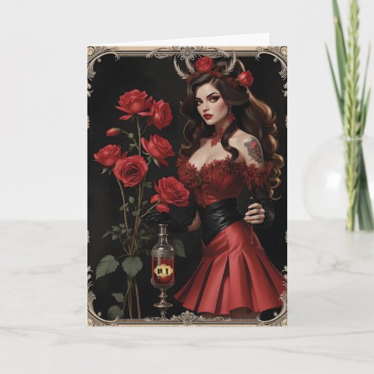 恋の女性バレンタイン シーズンカード (正面)