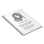 恋の女性引用文バラ手帳 ノートブック (右側)