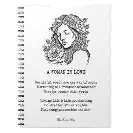 恋の女性引用文バラ手帳 ノートブック