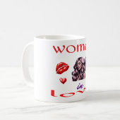 「恋の女性」 – バレンタインデーの芸術 コーヒーマグカップ (正面左)