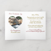 恋の婚約者に婚約グリーティングカード 箔グリーティングカード (内側レイダウン)