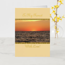 恋の婚約者に婚約グリーティングカード 箔グリーティングカード